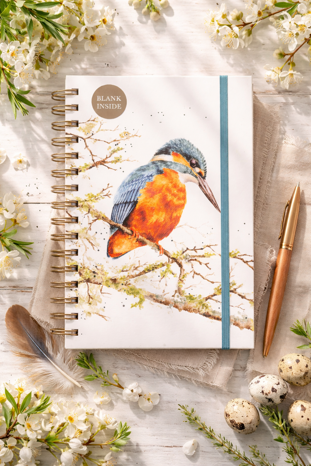 מחברת ספירלה חלקה Kingfisher Pond Dipping