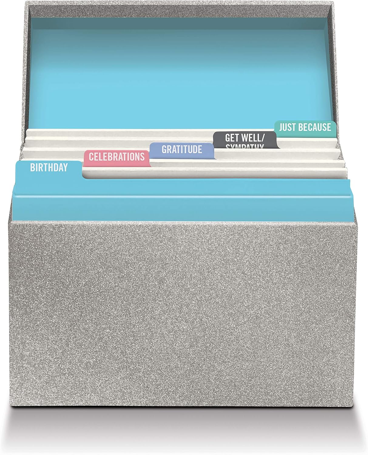 קופסת כרטיסי ברכה Silver Glitter