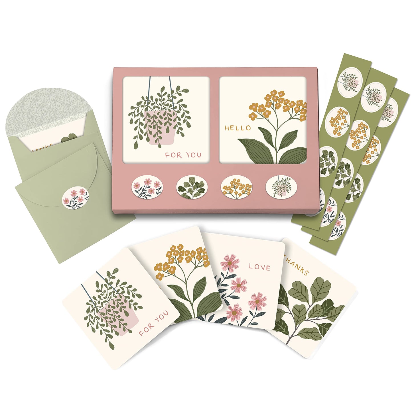 מארז כרטיסי ברכה מיני Floral