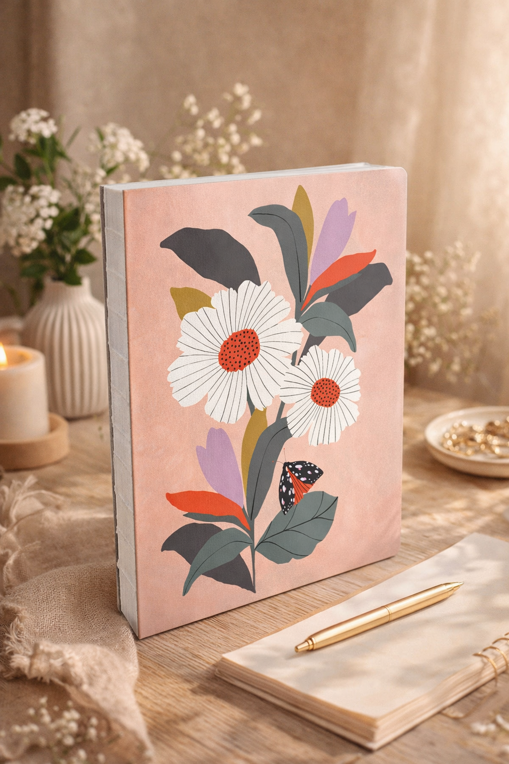 מחברת כריכה קשה Blooming Reflections