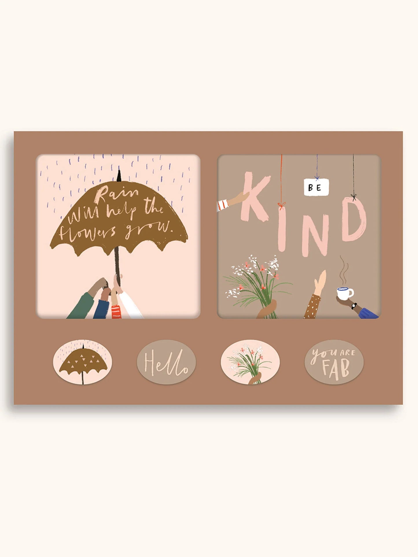 מארז כרטיסי ברכה מיני BE KIND