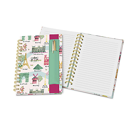 מחברת ספירלה עם כיס לעט Sights of Paris