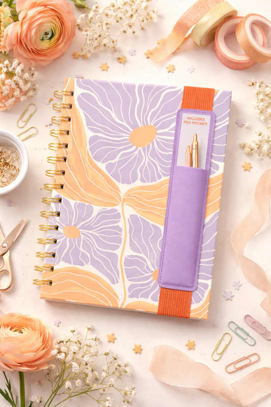 מחברת ספירלה עם כיס לעט ABloom