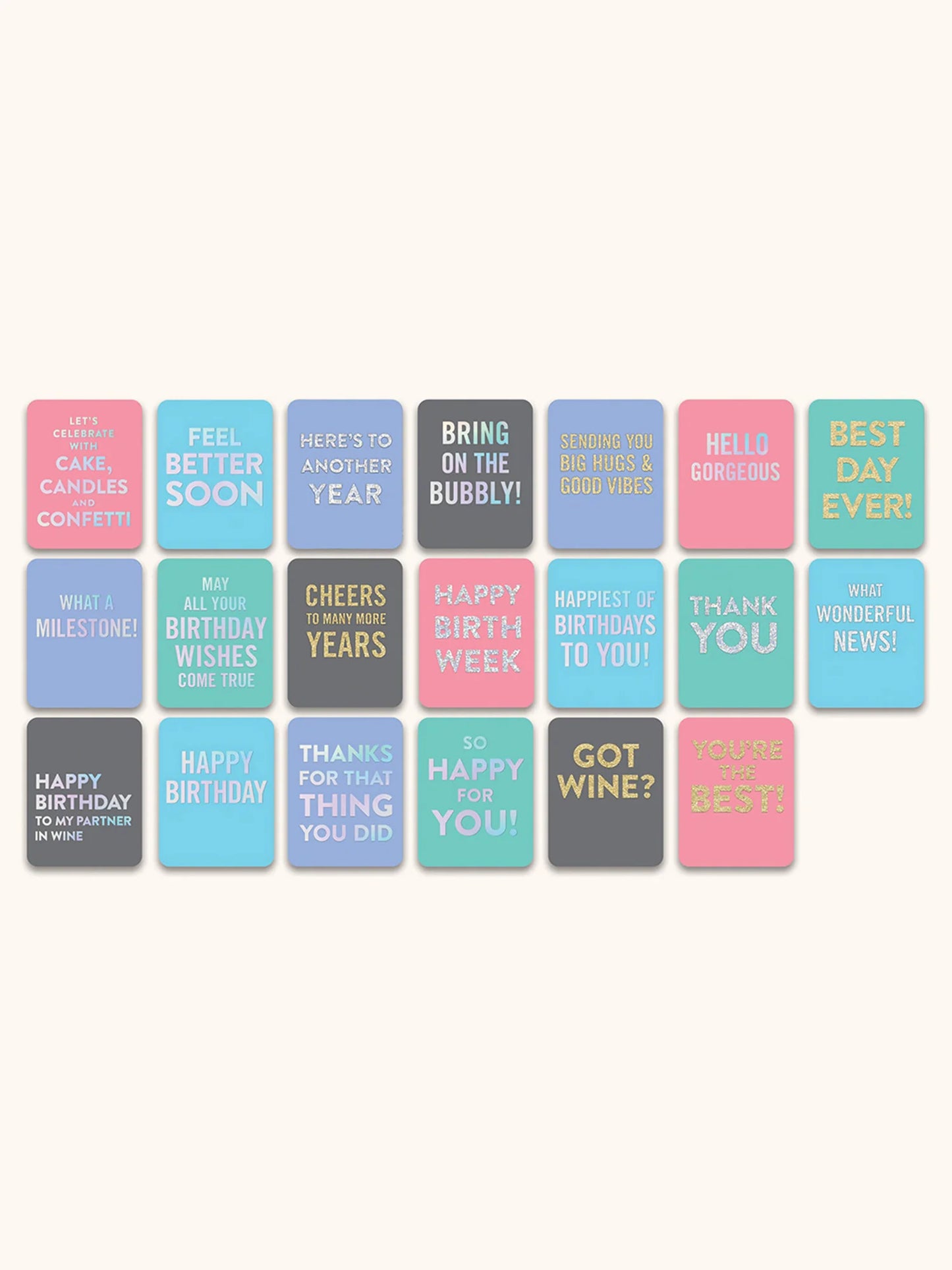 קופסת כרטיסי ברכה Silver Glitter