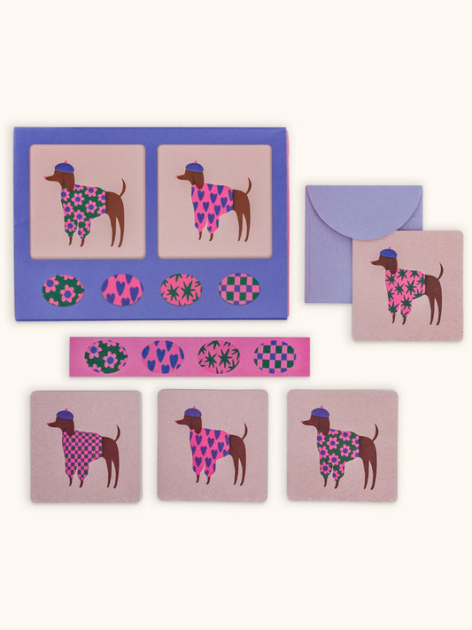 מארז כרטיסי ברכה מיני BONJOUR