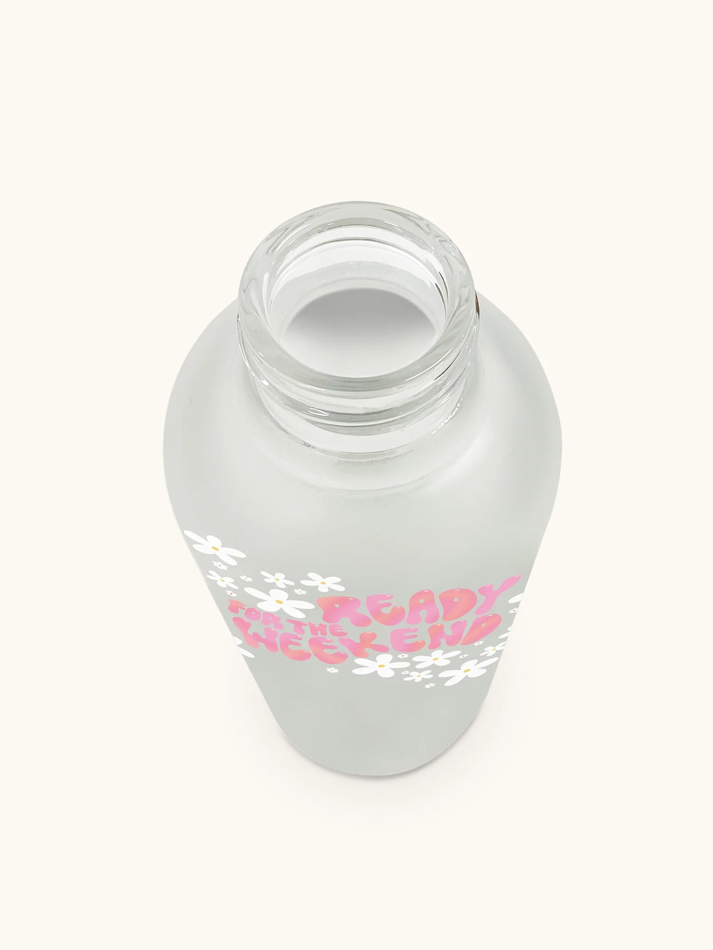 בקבוק זכוכית עם קש  Ready for the Weekend