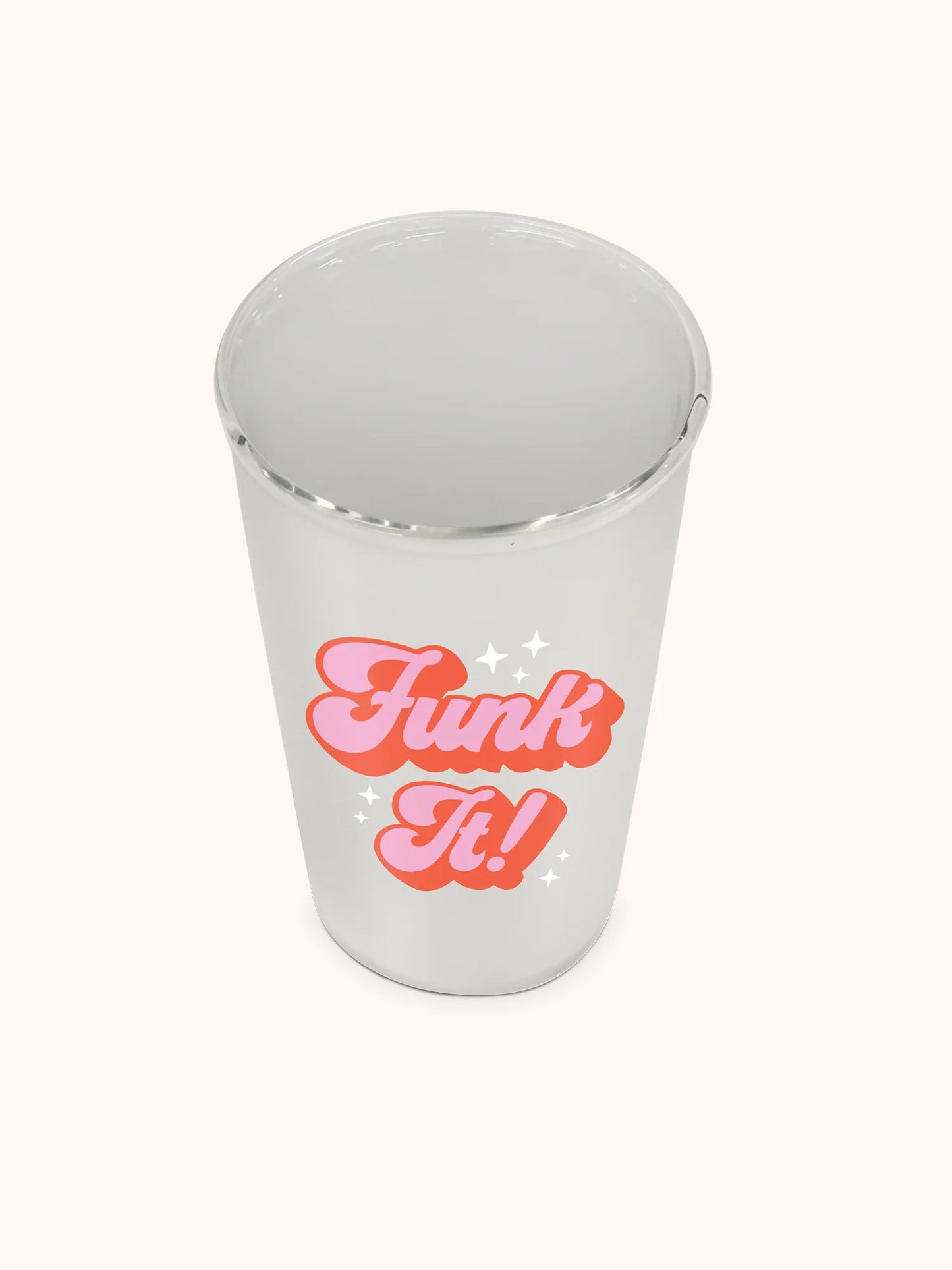 כוס זכוכית עם מכסה סיליקון Funk It!