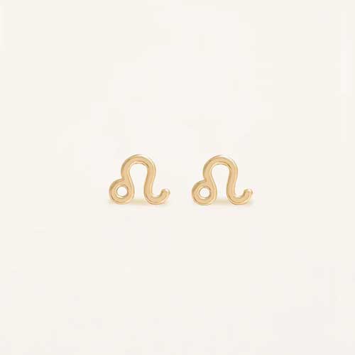 עגילי מזל אריה (Leo) קולקציית Zodiac