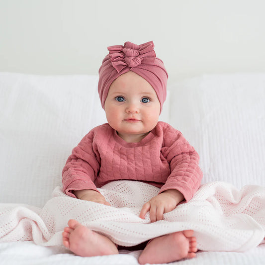 שמיכת וופל בצבע ורוד lulujo