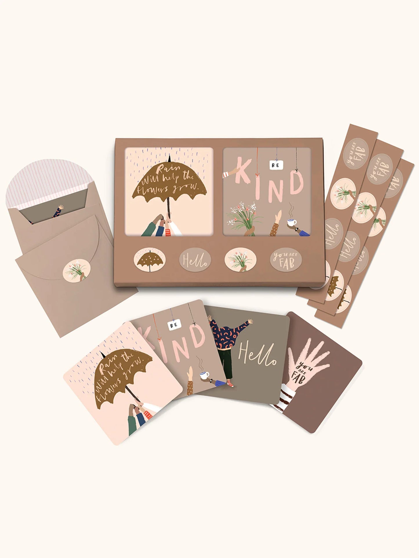 מארז כרטיסי ברכה מיני BE KIND