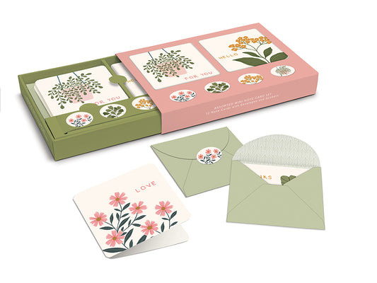 מארז כרטיסי ברכה מיני Floral