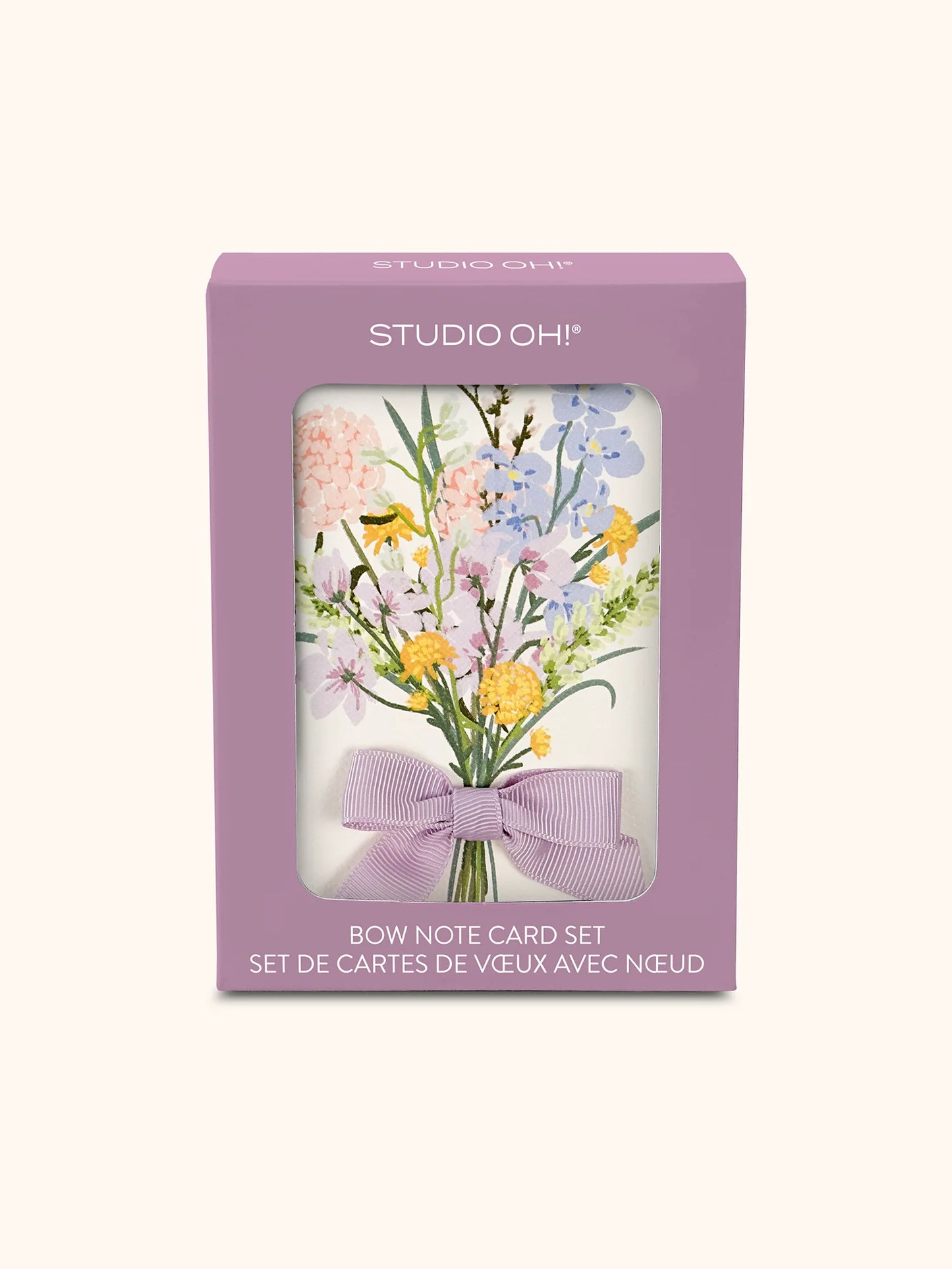 מארז כרטיסי ברכה עם סרט  Wildflower Bouquet Bow