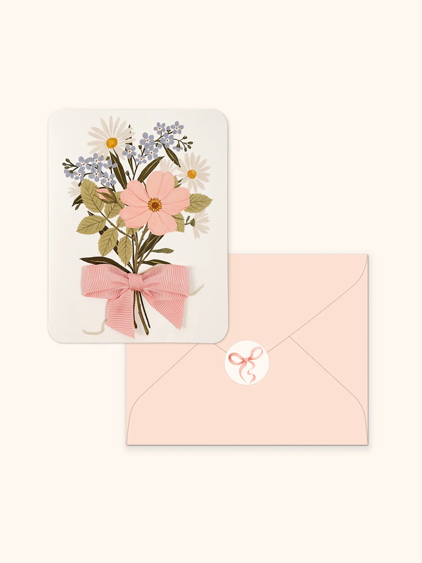 מארז כרטיסי ברכה עם סרט  Blissful Bouquet Bow