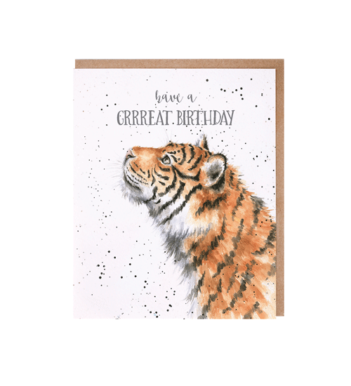 כרטיס ברכה ליום הולדת  Grrreat Birthday' tiger