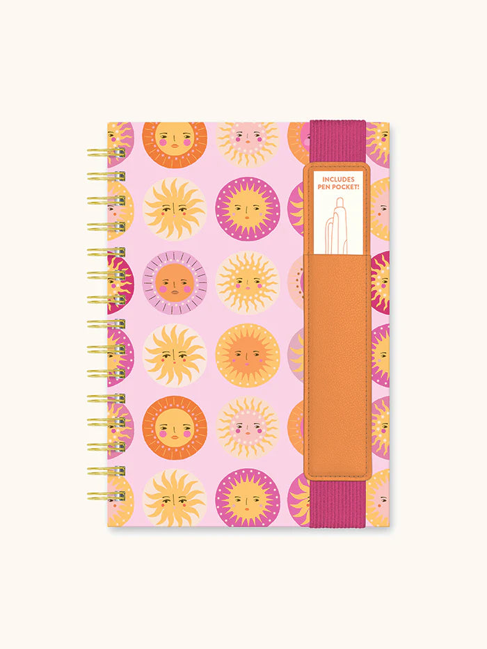 מחברת ספירלה עם כיס לעט Sunny Day