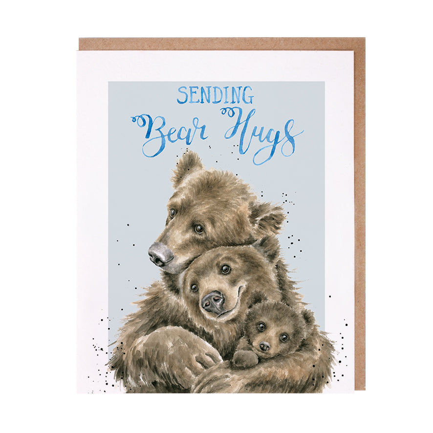 כרטיס ברכה ליום הולדת 'Bear Hugs' bear