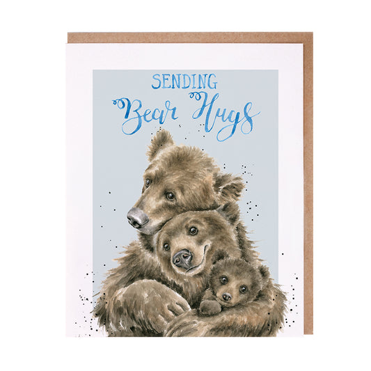 כרטיס ברכה ליום הולדת 'Bear Hugs' bear