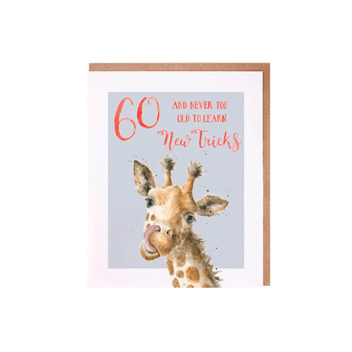 כרטיס ברכה ליום הולדת And Never Too Old To Learn New Tricks 60