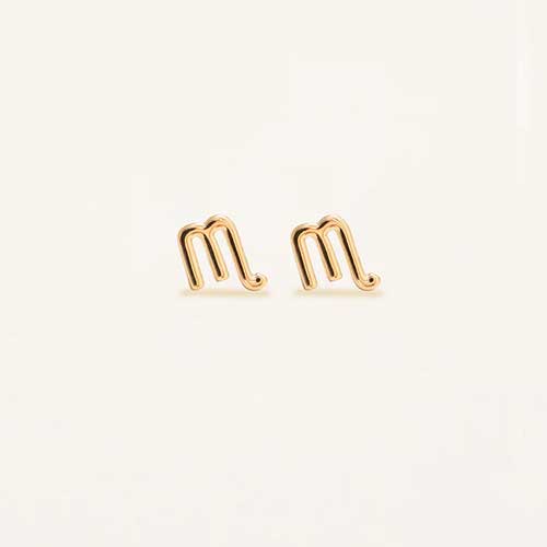 עגילי מזל עקרב (Scorpio) קולקציית Zodiac