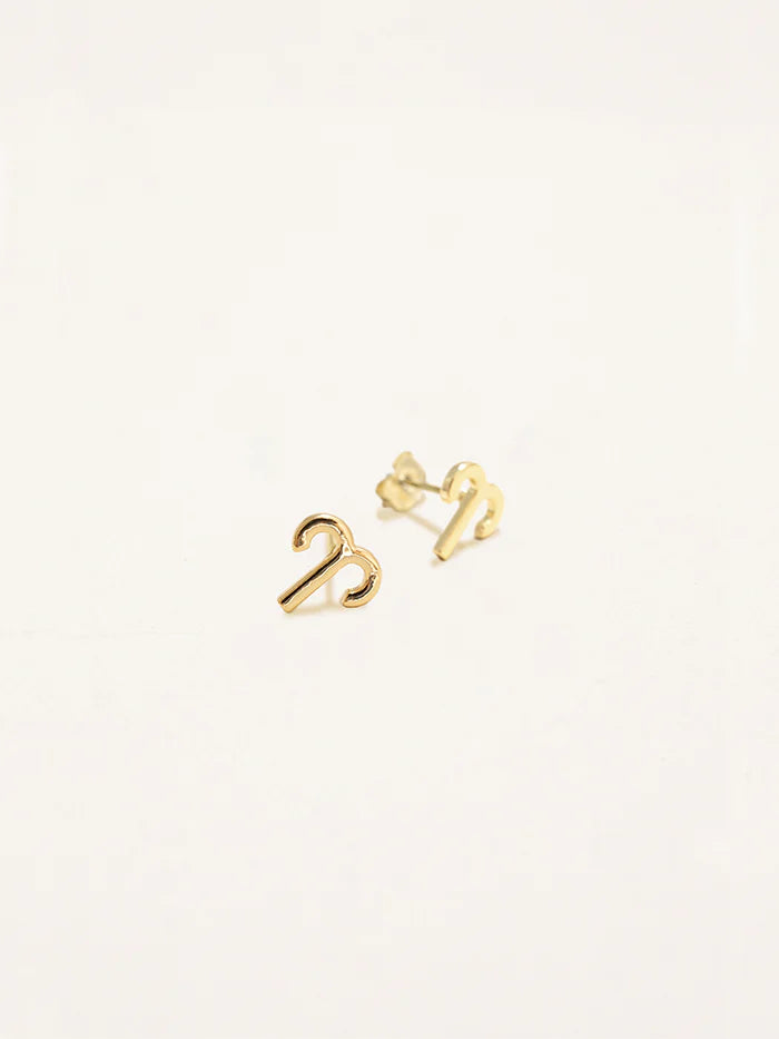 עגילי מזל טלה (Aries) קולקציית Zodiac