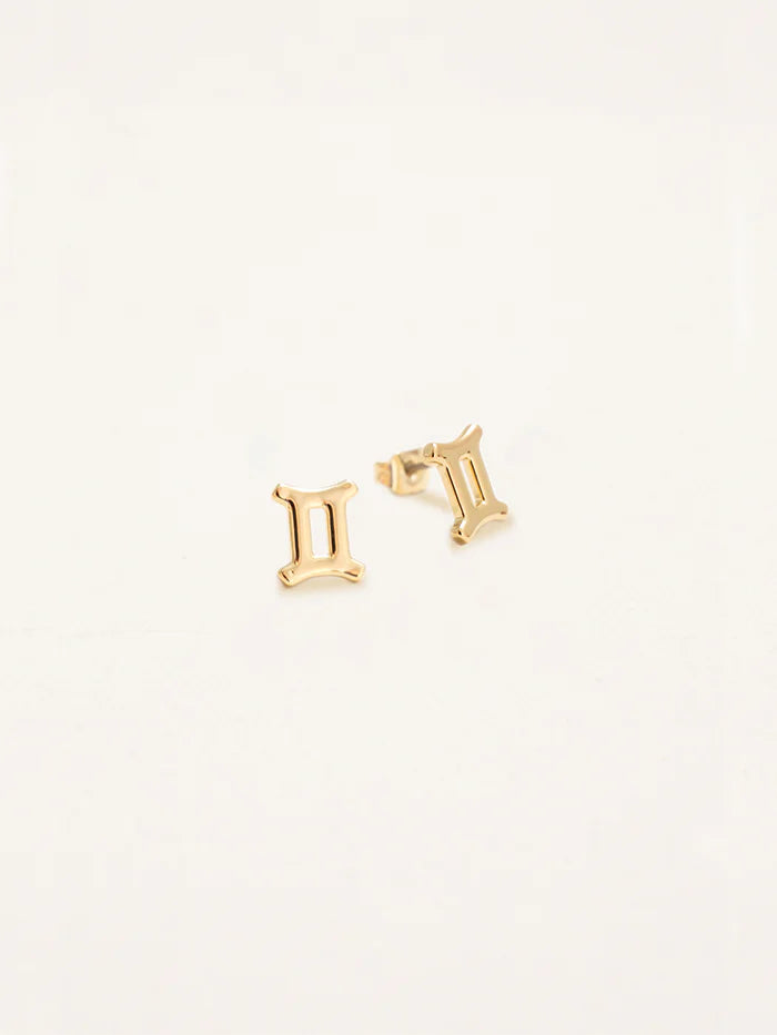 עגילי מזל תאומים (Gemini) קולקציית Zodiac