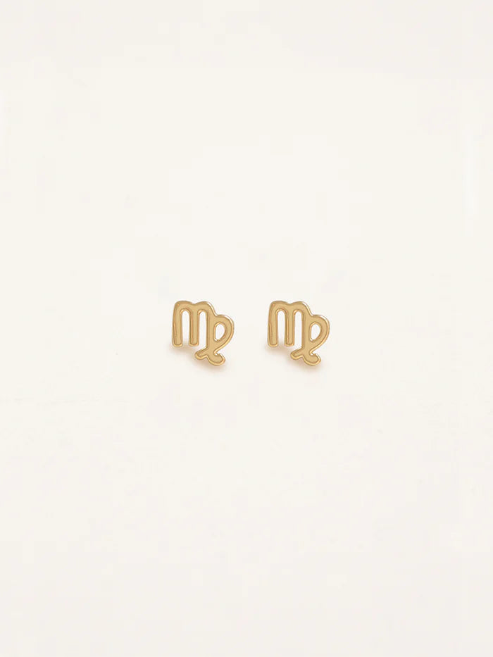 עגילי מזל בתולה (Virgo) קולקציית Zodiac