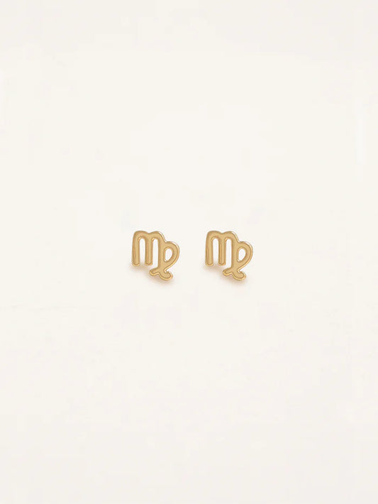 עגילי מזל בתולה (Virgo) קולקציית Zodiac