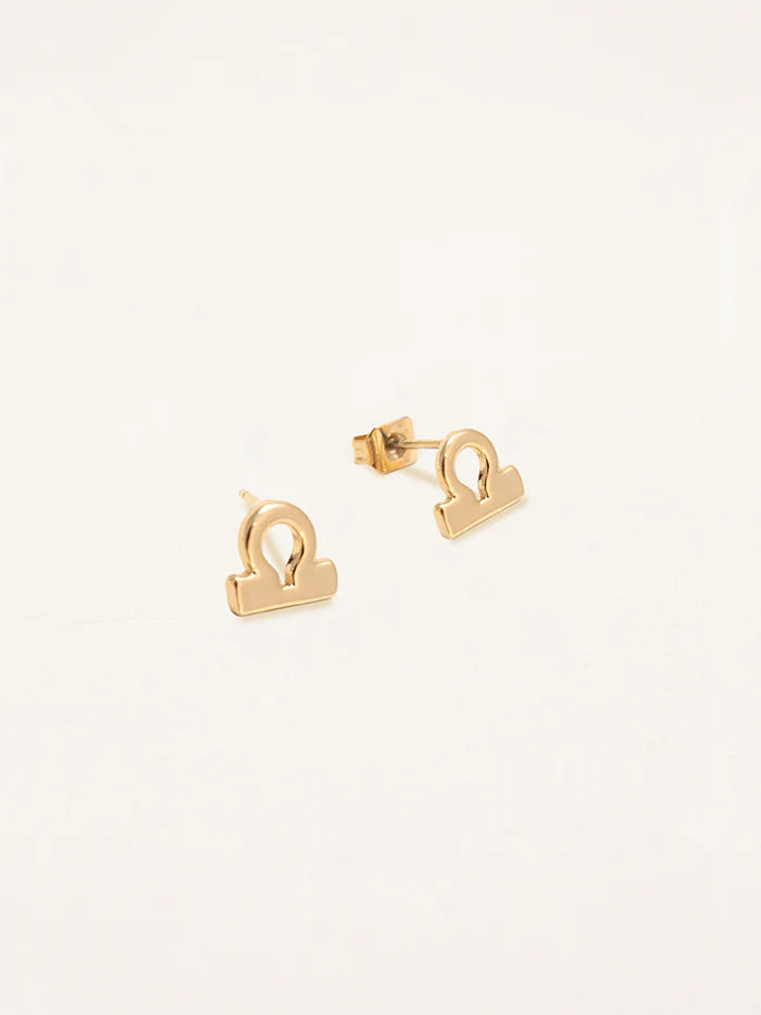 עגילי מזל מאזניים (Libra) קולקציית Zodiac