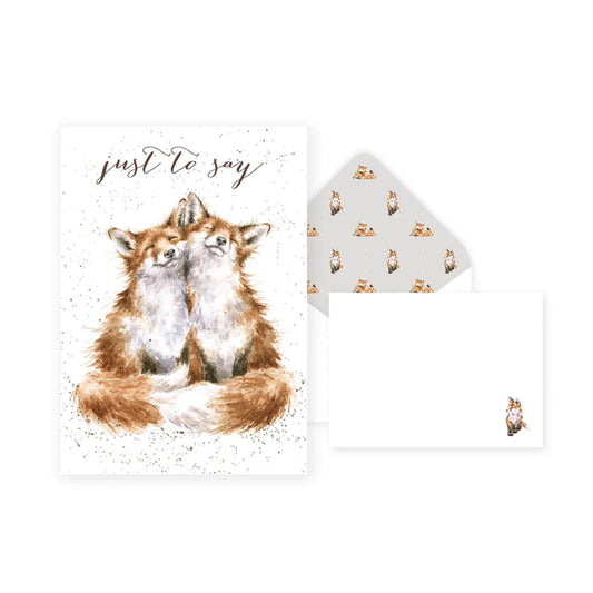 מארז כרטיסי ברכה שועל just for you