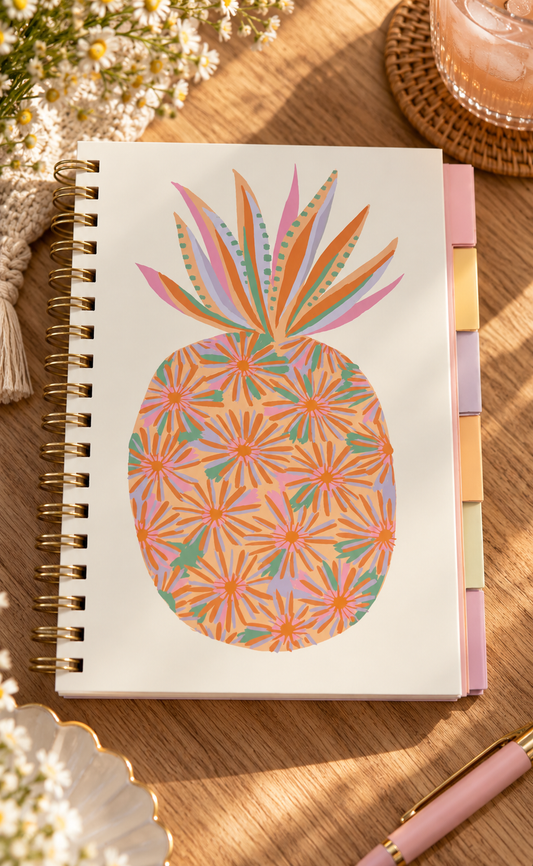מחברת חוצצים Pastel Pineapple