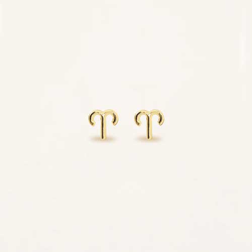 עגילי מזל טלה (Aries) קולקציית Zodiac