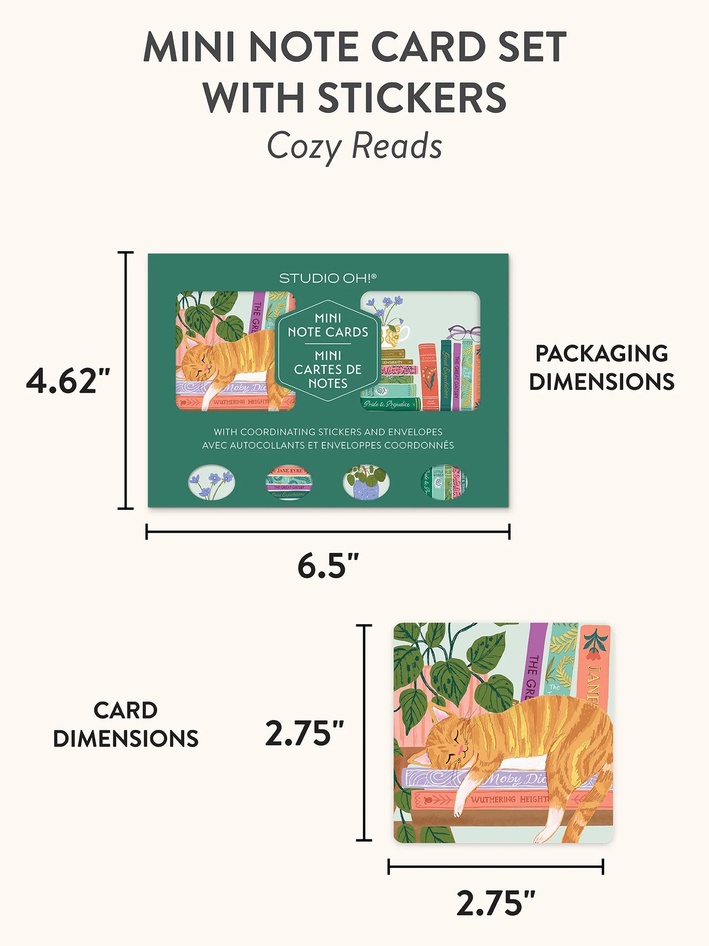 מארז כרטיסי ברכה מיני Cozy Reads