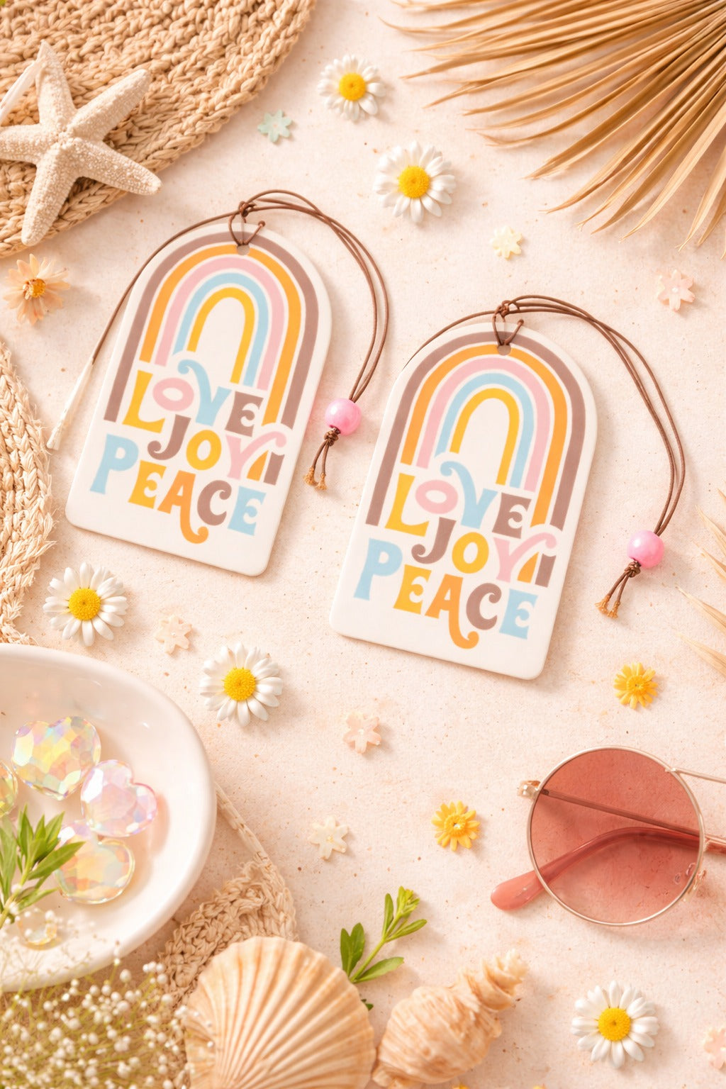 מפיץ ריח לרכב  Love Joy Peace