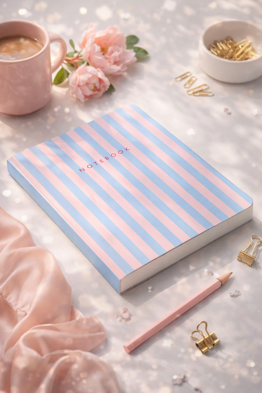 מחברת רכה keri דגם Cotton Candy Stripes