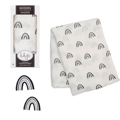 חיתול במבוק קשתות שחור לבן