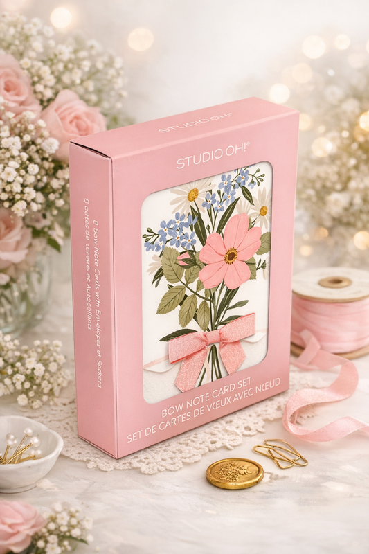 מארז כרטיסי ברכה עם סרט  Blissful Bouquet Bow