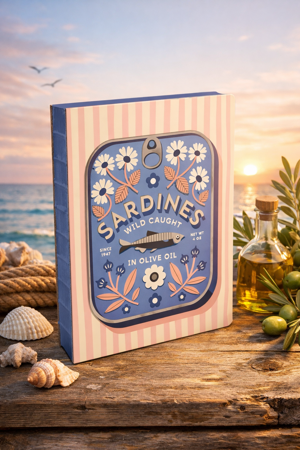 מחברת כריכה קשה Wild Caught Sardines