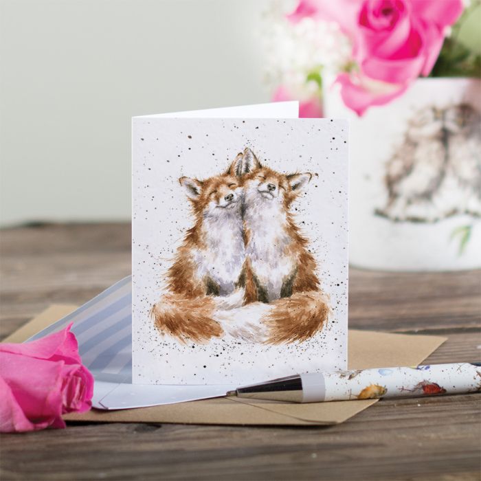 כרטיס ברכה מיני Contentment' fox