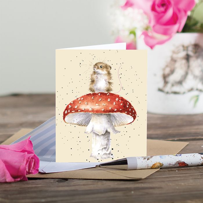 כרטיס ברכה מיני 'He's a Fun-Gi' mouse