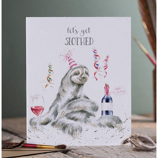 כרטיס ברכה ליום הולדת Let's Get Slothed