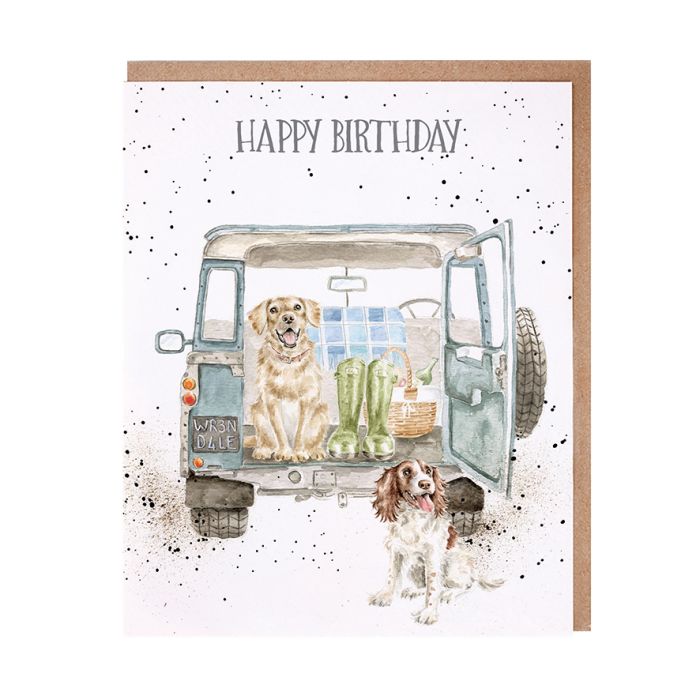 כרטיס ברכה ליום הולדת 'Barking Birthday' Dog (OC125)