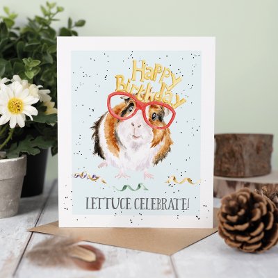 כרטיס ברכה ליום הולדת 'Lettuce Celebrate'