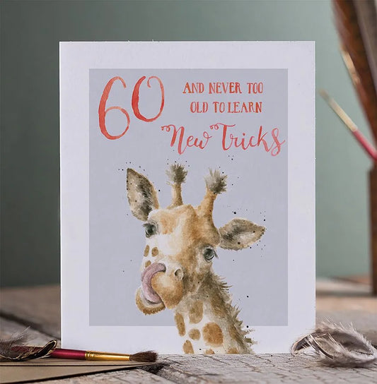 כרטיס ברכה ליום הולדת And Never Too Old To Learn New Tricks 60