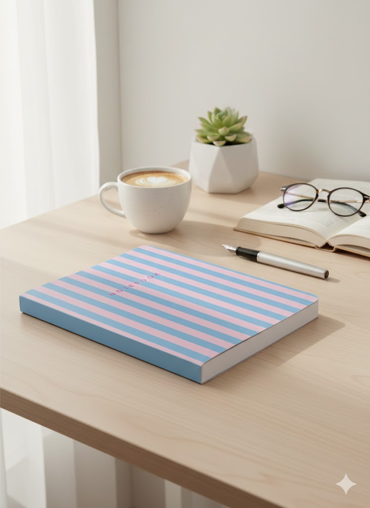 מחברת רכה keri דגם Cotton Candy Stripes