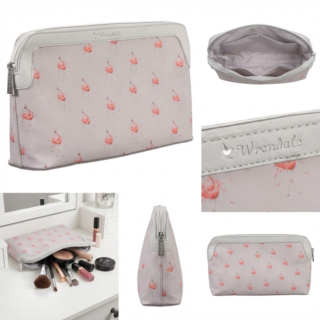 תיק קוסמטיקה גדול ומעוצב - פלמינגו