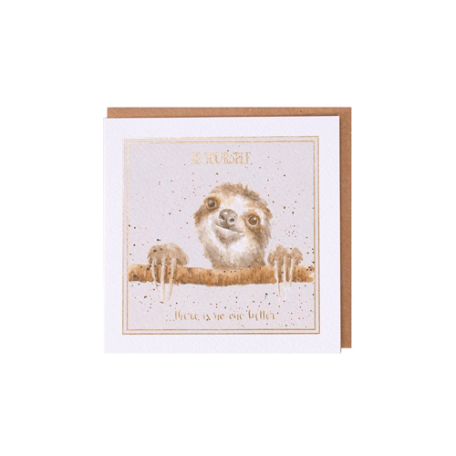 כרטיס ברכה ליום הולדת be yourself sloth